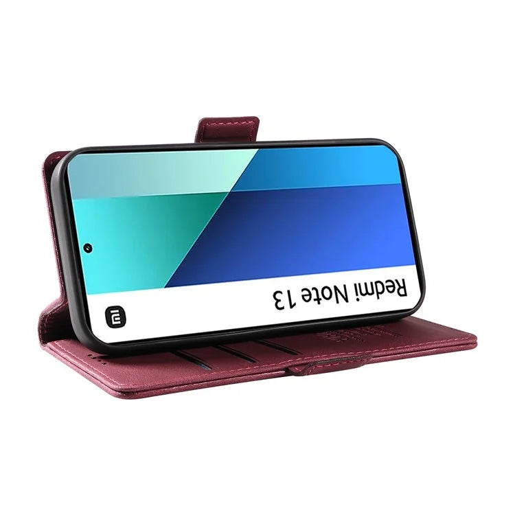 YIKATU YK-005 For Xiaomi Redmi Note 13 4G Wallet Cover Skin-touch Leather Phone Case
