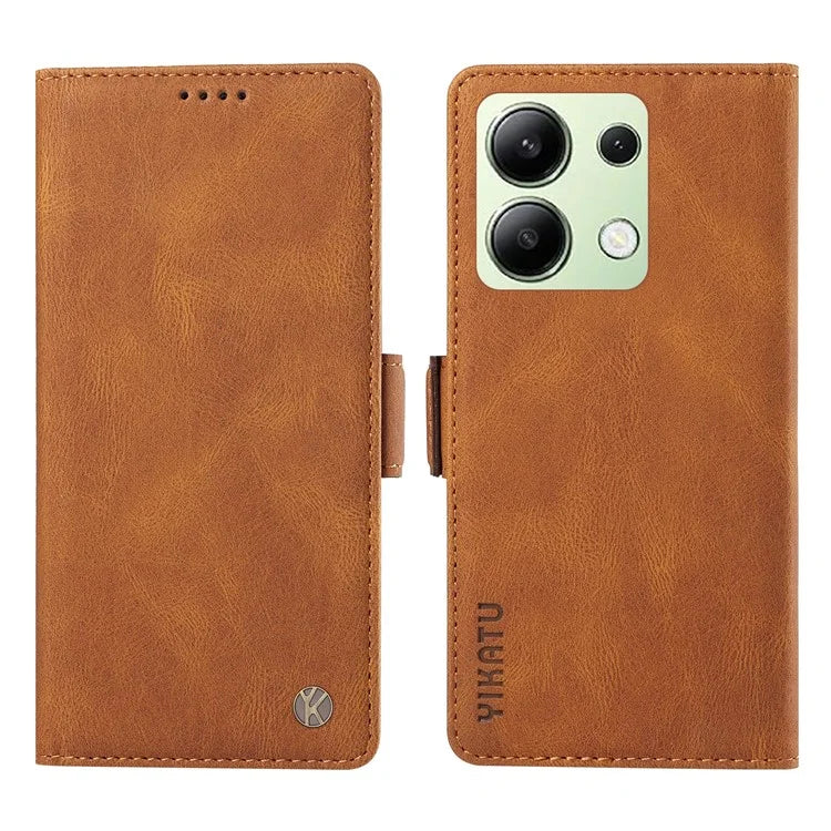 YIKATU YK-005 For Xiaomi Redmi Note 13 4G Wallet Cover Skin-touch Leather Phone Case