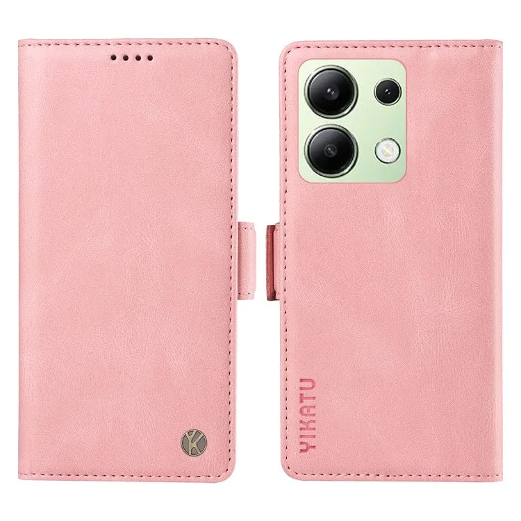 YIKATU YK-005 For Xiaomi Redmi Note 13 4G Wallet Cover Skin-touch Leather Phone Case