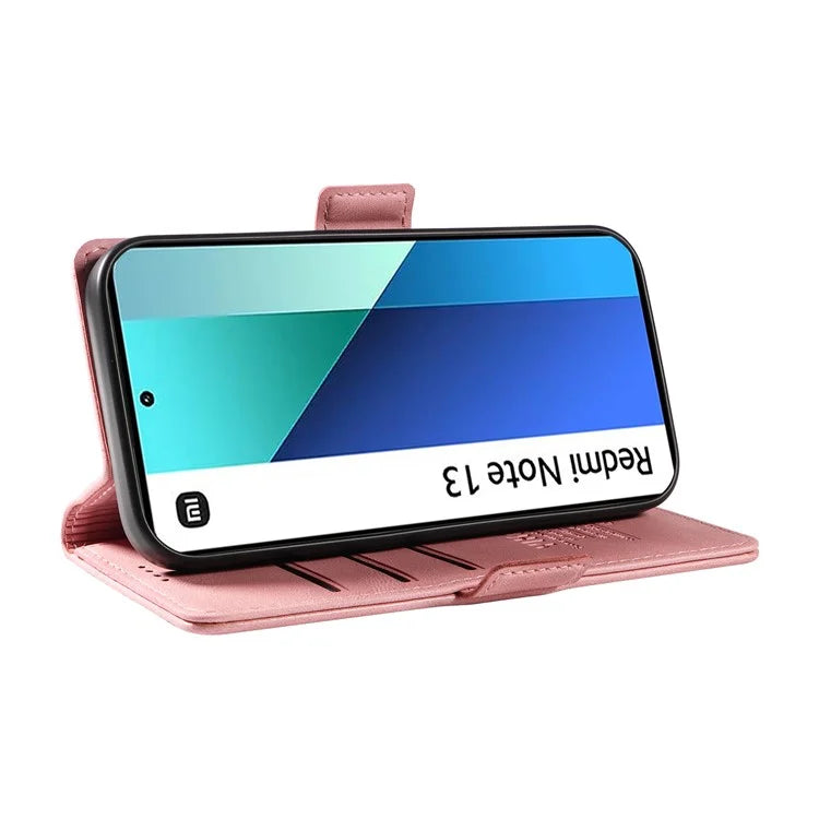 YIKATU YK-005 For Xiaomi Redmi Note 13 4G Wallet Cover Skin-touch Leather Phone Case