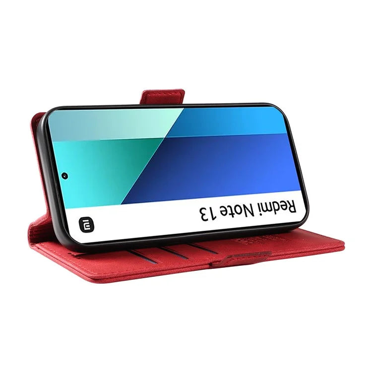 YIKATU YK-005 For Xiaomi Redmi Note 13 4G Wallet Cover Skin-touch Leather Phone Case