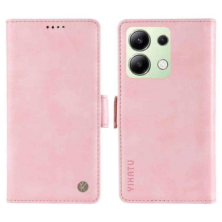 YIKATU YK-007 For Xiaomi Redmi Note 13 4G Leather Case Litchi Texture Cover Phone Wallet