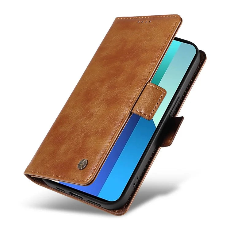 YIKATU YK-007 For Xiaomi Redmi Note 13 4G Leather Case Litchi Texture Cover Phone Wallet