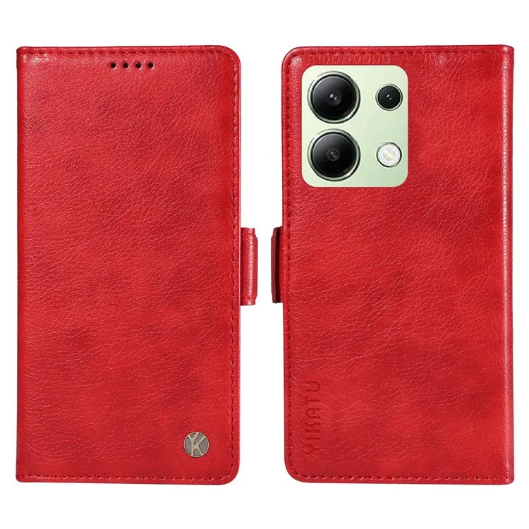 YIKATU YK-007 For Xiaomi Redmi Note 13 4G Leather Case Litchi Texture Cover Phone Wallet