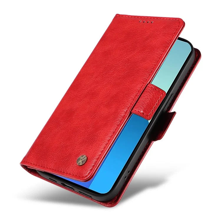 YIKATU YK-007 For Xiaomi Redmi Note 13 4G Leather Case Litchi Texture Cover Phone Wallet