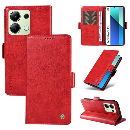 YIKATU YK-007 For Xiaomi Redmi Note 13 4G Leather Case Litchi Texture Cover Phone Wallet