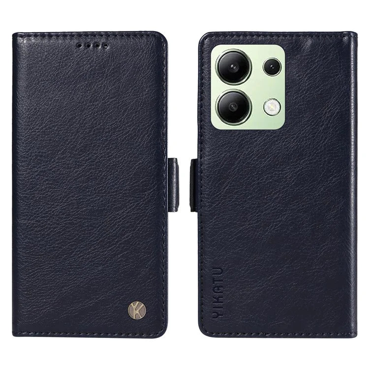 YIKATU YK-007 For Xiaomi Redmi Note 13 4G Leather Case Litchi Texture Cover Phone Wallet