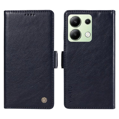 YIKATU YK-007 For Xiaomi Redmi Note 13 4G Leather Case Litchi Texture Cover Phone Wallet