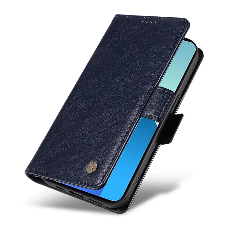 YIKATU YK-007 For Xiaomi Redmi Note 13 4G Leather Case Litchi Texture Cover Phone Wallet