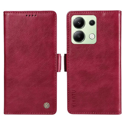 YIKATU YK-007 For Xiaomi Redmi Note 13 4G Leather Case Litchi Texture Cover Phone Wallet