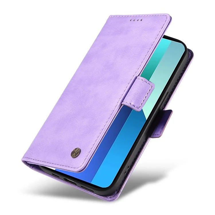 YIKATU YK-007 For Xiaomi Redmi Note 13 4G Leather Case Litchi Texture Cover Phone Wallet
