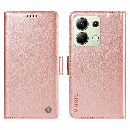 YIKATU YK-007 For Xiaomi Redmi Note 13 4G Leather Case Litchi Texture Cover Phone Wallet