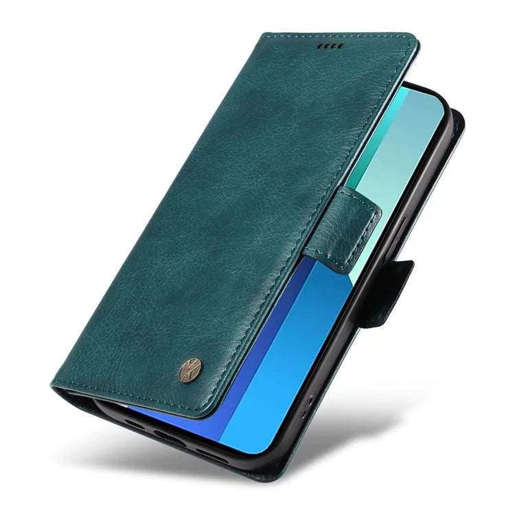 YIKATU YK-007 For Xiaomi Redmi Note 13 4G Leather Case Litchi Texture Cover Phone Wallet