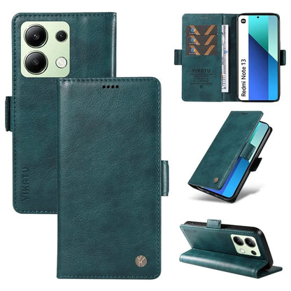YIKATU YK-007 For Xiaomi Redmi Note 13 4G Leather Case Litchi Texture Cover Phone Wallet