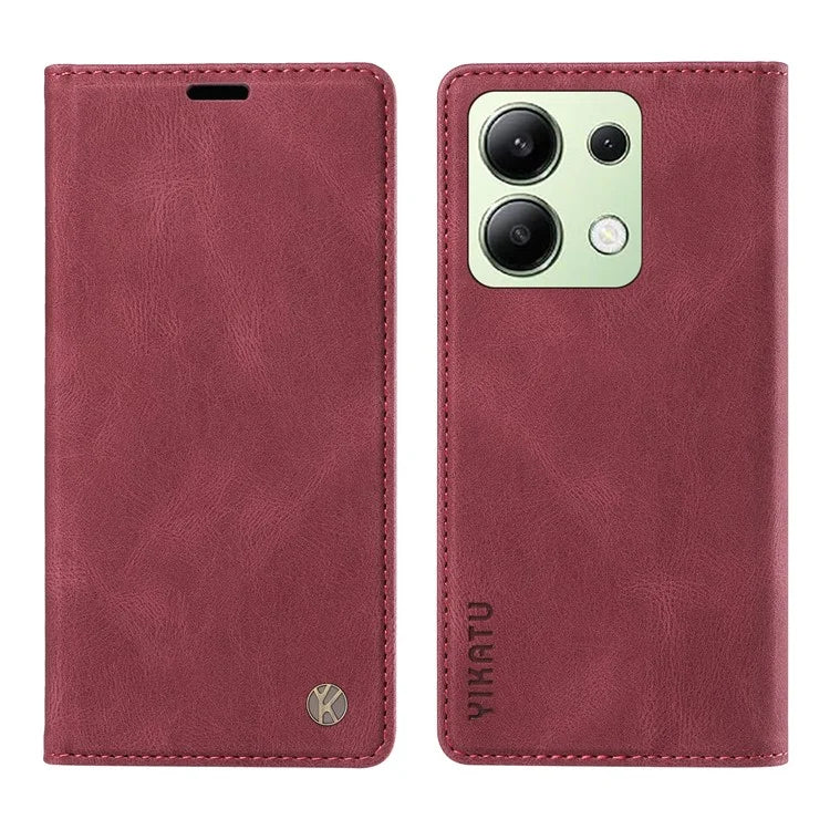 YIKATU YK-004 For Xiaomi Redmi Note 13 4G Leather Case Wallet Magnetic Closing