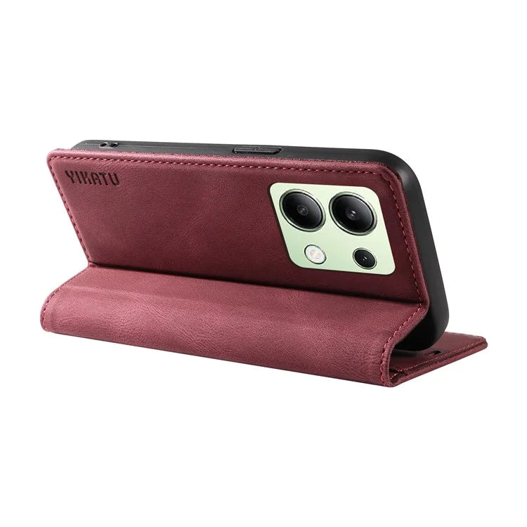 YIKATU YK-004 For Xiaomi Redmi Note 13 4G Leather Case Wallet Magnetic Closing