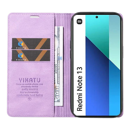 YIKATU YK-004 For Xiaomi Redmi Note 13 4G Leather Case Wallet Magnetic Closing