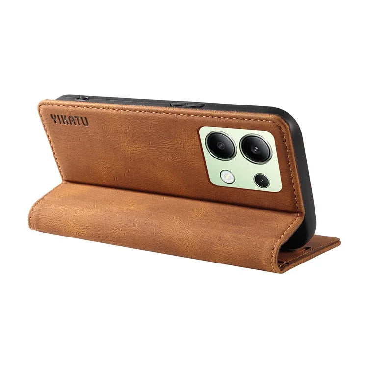 YIKATU YK-004 For Xiaomi Redmi Note 13 4G Leather Case Wallet Magnetic Closing
