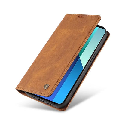YIKATU YK-004 For Xiaomi Redmi Note 13 4G Leather Case Wallet Magnetic Closing