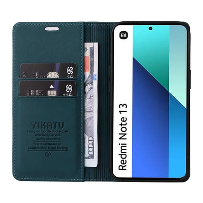 YIKATU YK-001 For Xiaomi Redmi Note 13 4G Case Wallet Phone Cover Magnetic Closing