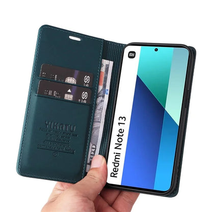 YIKATU YK-001 For Xiaomi Redmi Note 13 4G Case Wallet Phone Cover Magnetic Closing