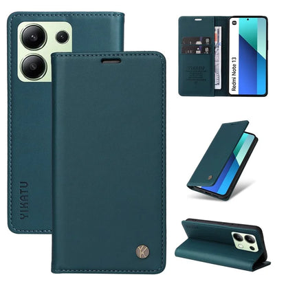 YIKATU YK-001 For Xiaomi Redmi Note 13 4G Case Wallet Phone Cover Magnetic Closing