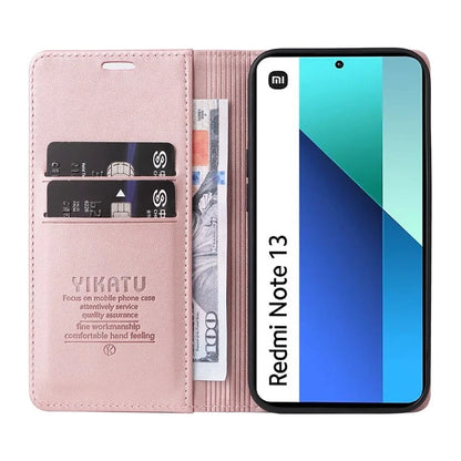 YIKATU YK-001 For Xiaomi Redmi Note 13 4G Case Wallet Phone Cover Magnetic Closing