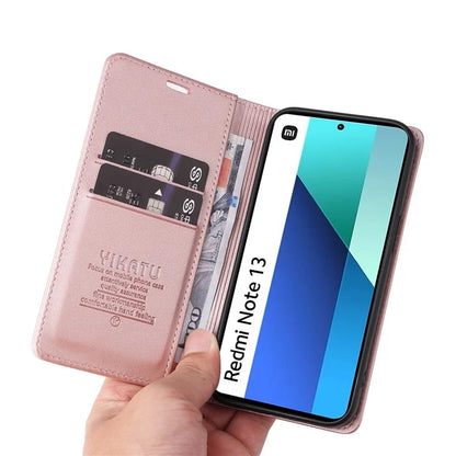 YIKATU YK-001 For Xiaomi Redmi Note 13 4G Case Wallet Phone Cover Magnetic Closing
