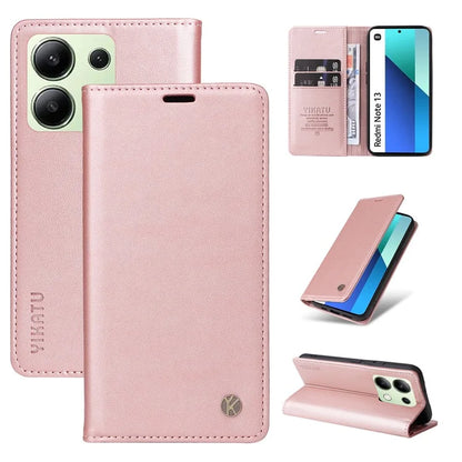YIKATU YK-001 For Xiaomi Redmi Note 13 4G Case Wallet Phone Cover Magnetic Closing