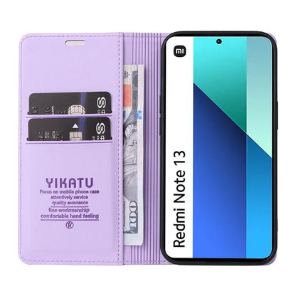 YIKATU YK-001 For Xiaomi Redmi Note 13 4G Case Wallet Phone Cover Magnetic Closing