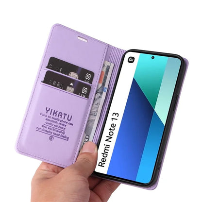 YIKATU YK-001 For Xiaomi Redmi Note 13 4G Case Wallet Phone Cover Magnetic Closing
