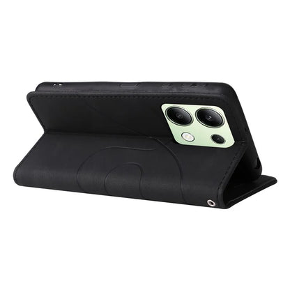 KT Leather Series-1 For Xiaomi Redmi Note 13 4G Case Dual Color Splicing Leather Cover