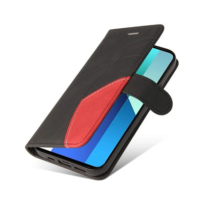 KT Leather Series-1 For Xiaomi Redmi Note 13 4G Case Dual Color Splicing Leather Cover