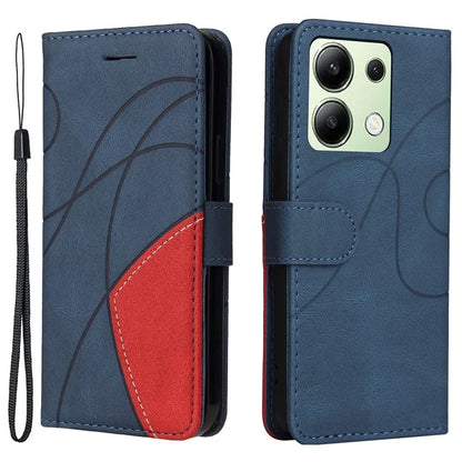 KT Leather Series-1 For Xiaomi Redmi Note 13 4G Case Dual Color Splicing Leather Cover
