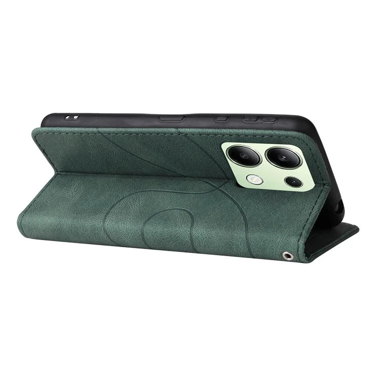 KT Leather Series-1 For Xiaomi Redmi Note 13 4G Case Dual Color Splicing Leather Cover