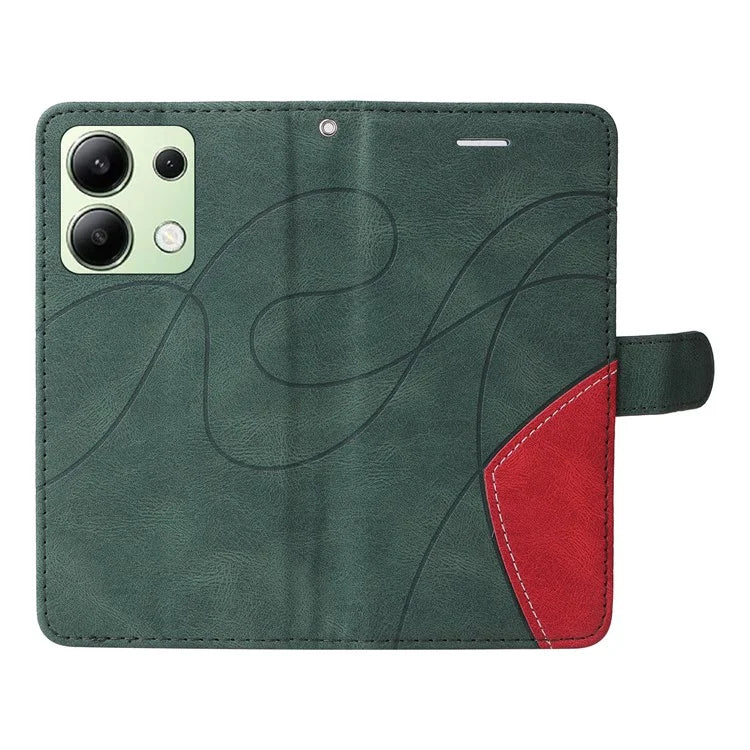 KT Leather Series-1 For Xiaomi Redmi Note 13 4G Case Dual Color Splicing Leather Cover