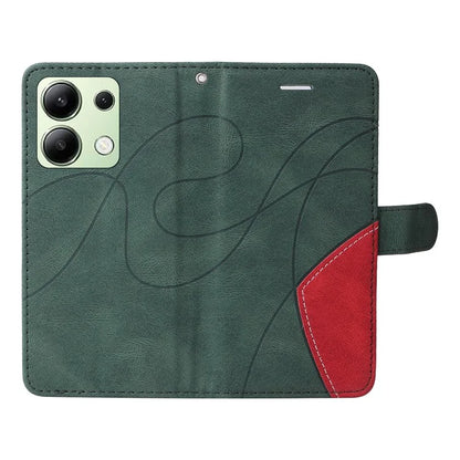 KT Leather Series-1 For Xiaomi Redmi Note 13 4G Case Dual Color Splicing Leather Cover