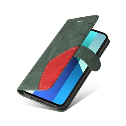KT Leather Series-1 For Xiaomi Redmi Note 13 4G Case Dual Color Splicing Leather Cover