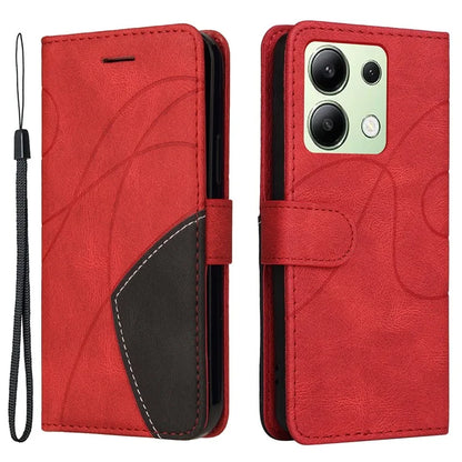 KT Leather Series-1 For Xiaomi Redmi Note 13 4G Case Dual Color Splicing Leather Cover