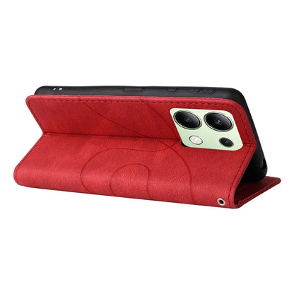KT Leather Series-1 For Xiaomi Redmi Note 13 4G Case Dual Color Splicing Leather Cover