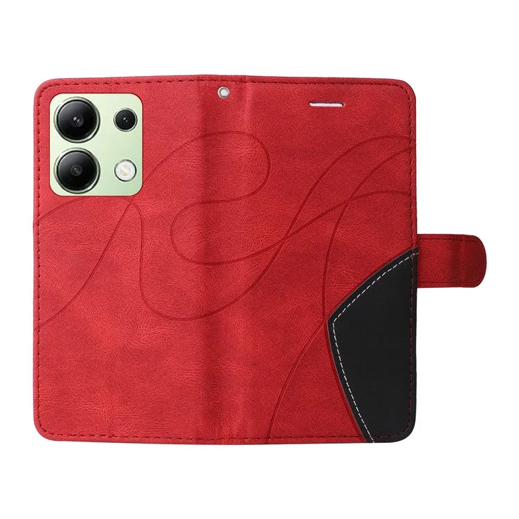 KT Leather Series-1 For Xiaomi Redmi Note 13 4G Case Dual Color Splicing Leather Cover