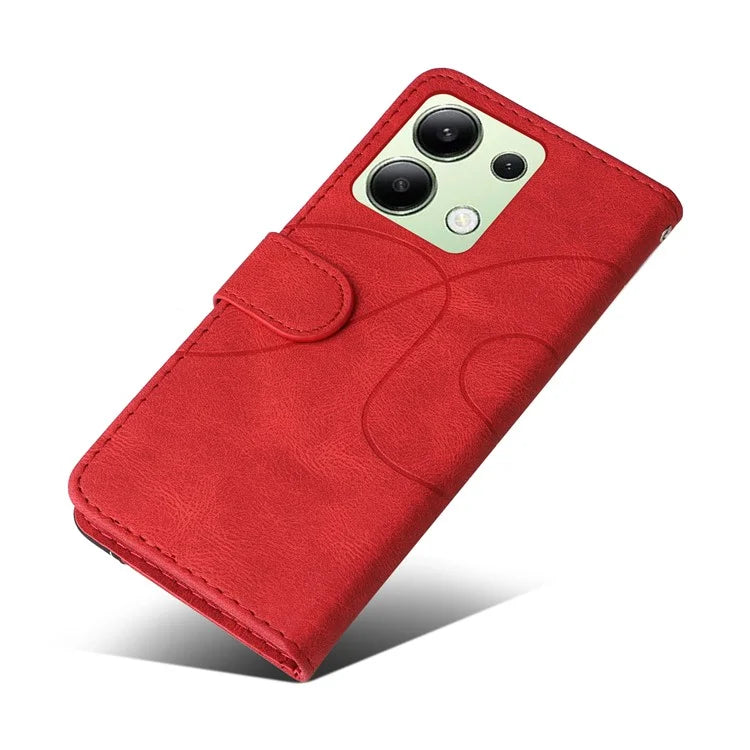 KT Leather Series-1 For Xiaomi Redmi Note 13 4G Case Dual Color Splicing Leather Cover
