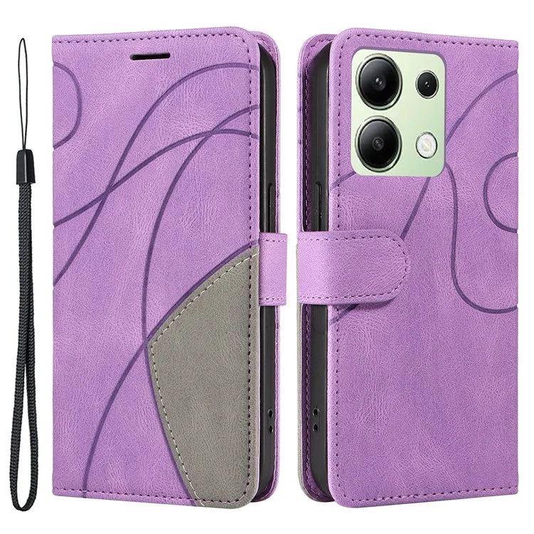 KT Leather Series-1 For Xiaomi Redmi Note 13 4G Case Dual Color Splicing Leather Cover