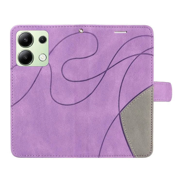 KT Leather Series-1 For Xiaomi Redmi Note 13 4G Case Dual Color Splicing Leather Cover