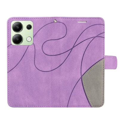 KT Leather Series-1 For Xiaomi Redmi Note 13 4G Case Dual Color Splicing Leather Cover
