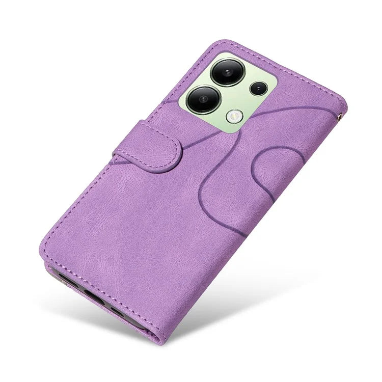 KT Leather Series-1 For Xiaomi Redmi Note 13 4G Case Dual Color Splicing Leather Cover