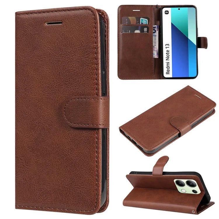 KT Leather Series-2 for Xiaomi Redmi Note 13 4G Leather Case Solid Color Phone Cover