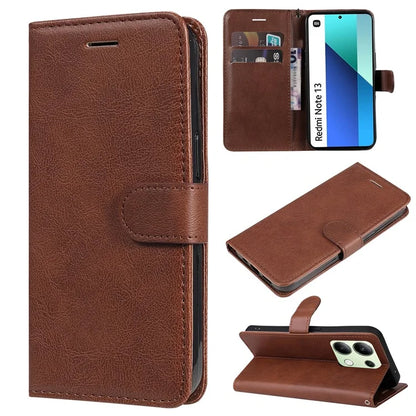 KT Leather Series-2 for Xiaomi Redmi Note 13 4G Leather Case Solid Color Phone Cover