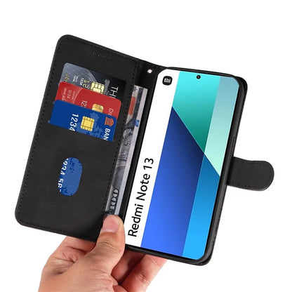 For Xiaomi Redmi Note 13 4G Case Leather Phone Cover with Wallet Card Slots