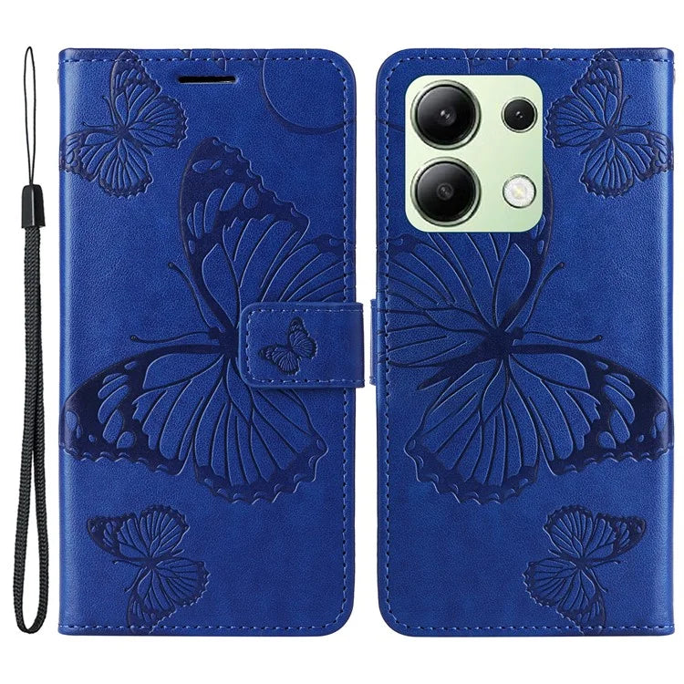 KT Imprinting Flower Series-2 For Xiaomi Redmi Note 13 4G Case Leather Cover with Wallet